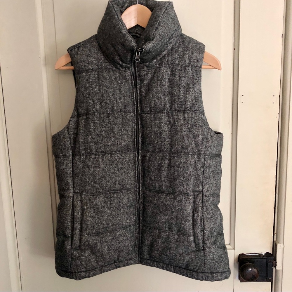 Old Navy Tweed Puffer Vest